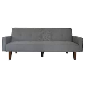 Light Gray Multi-Functional (Lounge) Click-Clack Futon Sofa Bed