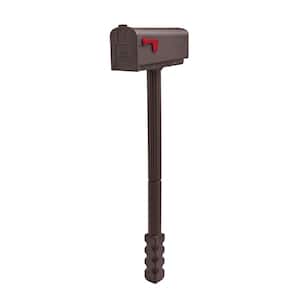 Architectural Mailboxes Roxbury Rubbed Bronze, Large, Steel Post