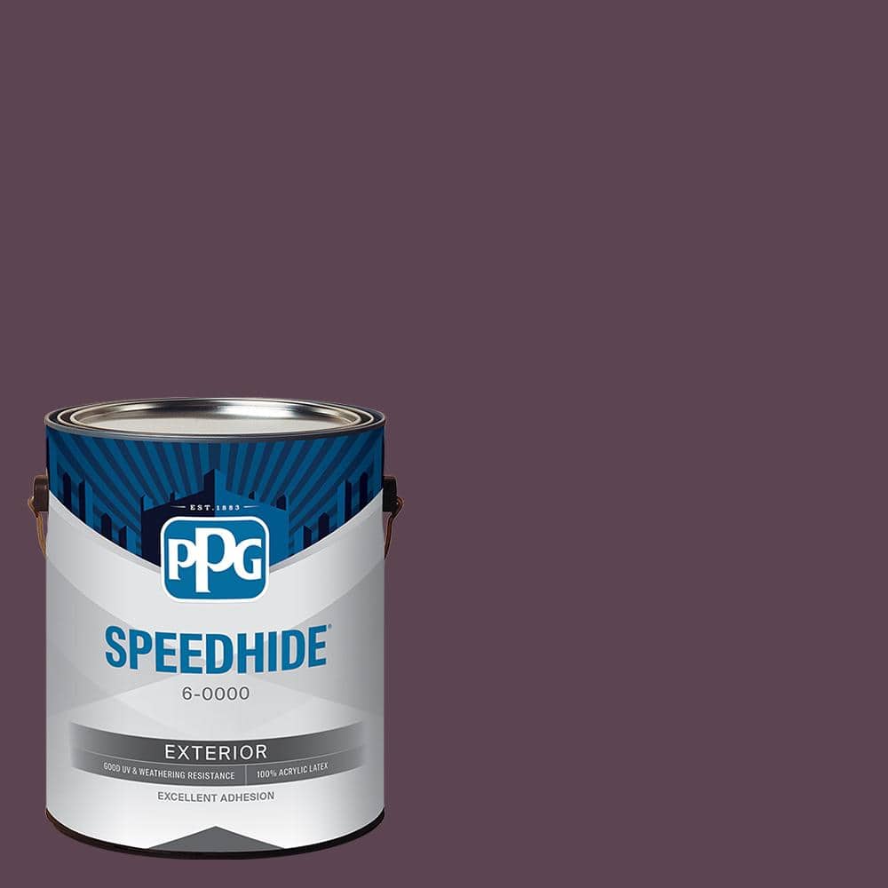 SPEEDHIDE 1 gal. PPG1046-7 Purple Basil Semi-Gloss Exterior Paint