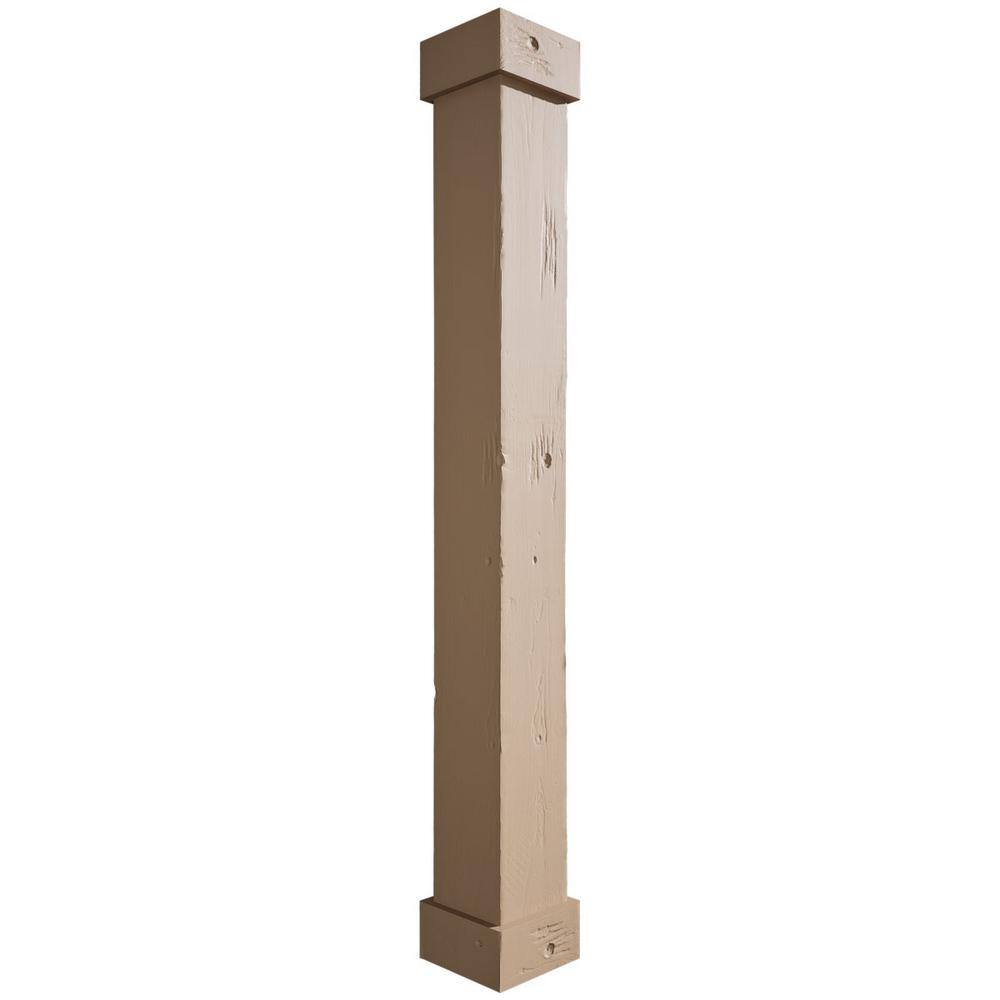 14 in. x 10 ft. Knotty Pine Endurathane Faux Wood Non-Tapered Square Column Wrap w/ Standard Capital & Base price history on PriceWatchPro