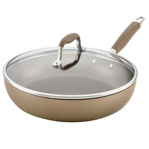 12 in. Hard-Anodized Aluminum Ultra Durable Nonstick Stain-Resistant Skillet in Bronze with Comfortable Grip Handle