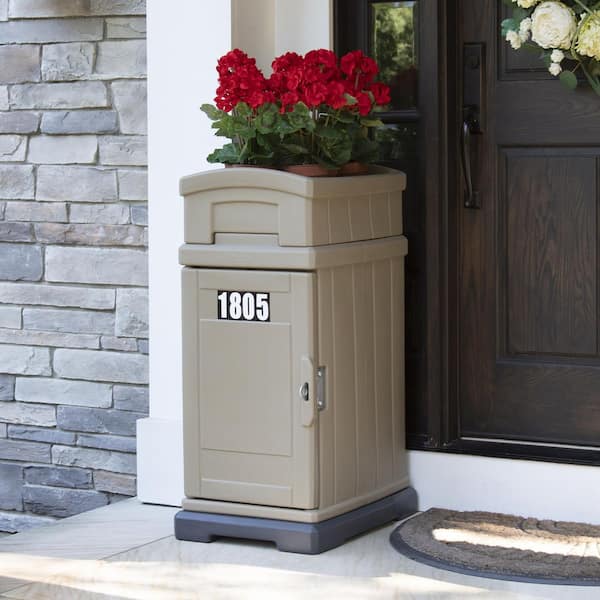 Hide Away Lockable Parcel Delivery and Storage Box in Tan
