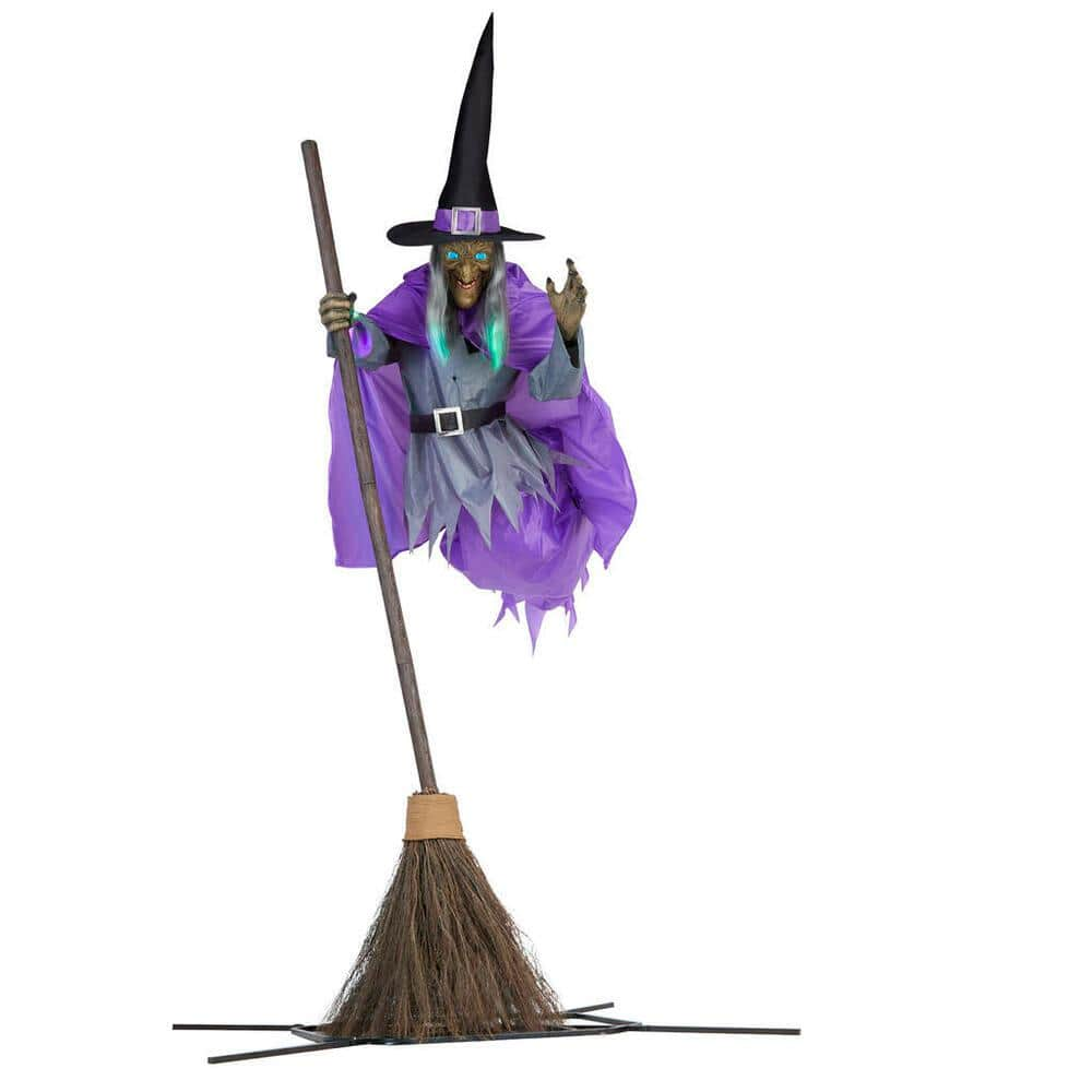 Home Accents Holiday 12 ft. Animated Hovering Witch 22SV23269 ...