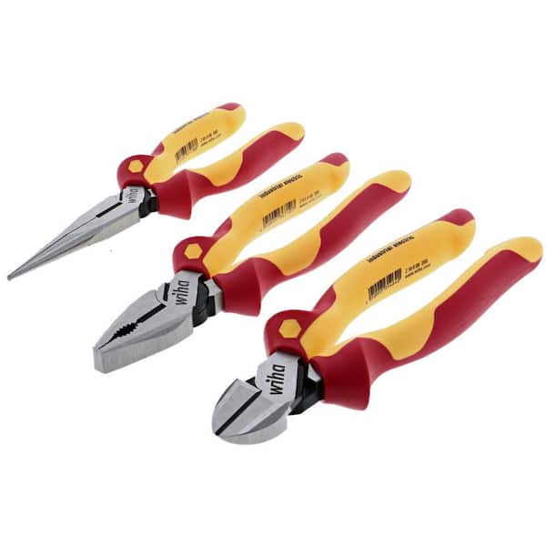 1000-Volt Insulated Industrial Pliers-Cutters Set (3-Piece)
