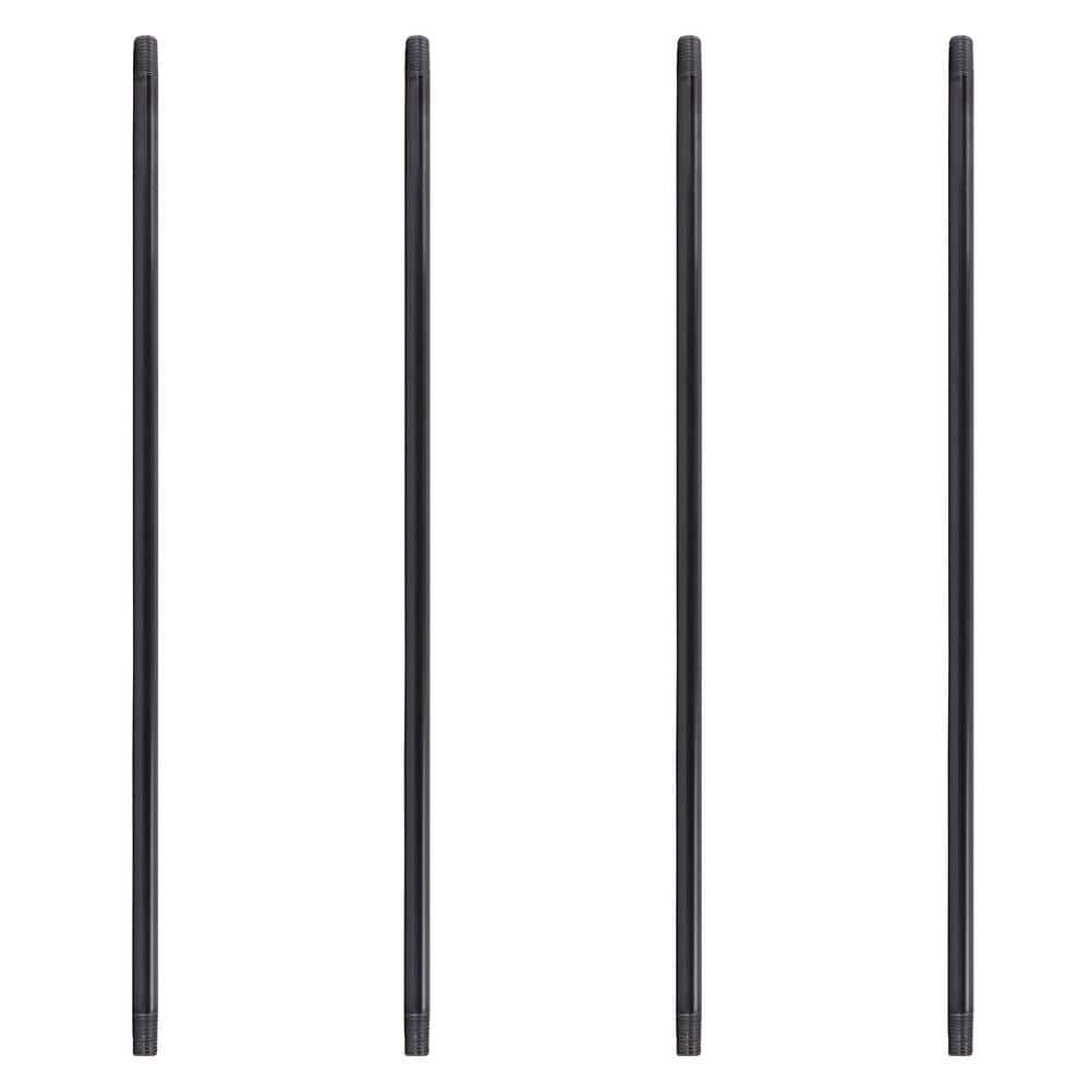1 in. x 48 in. Black Industrial Steel Grey Plumbing Pipe (4-Pack) price history on PriceWatchPro