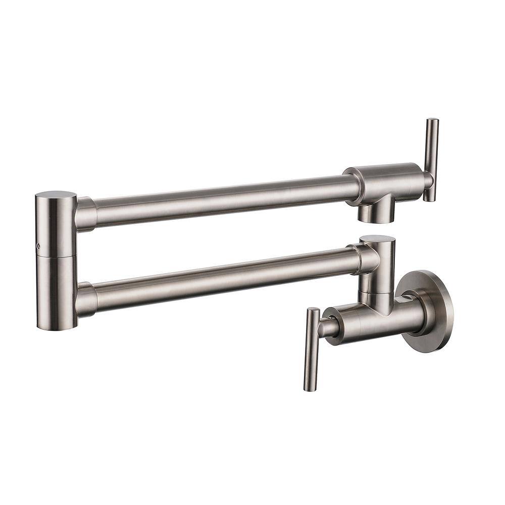 Fapully Wall Mounted Pot Filler in Brushed Nickel FA1012NZD The Home