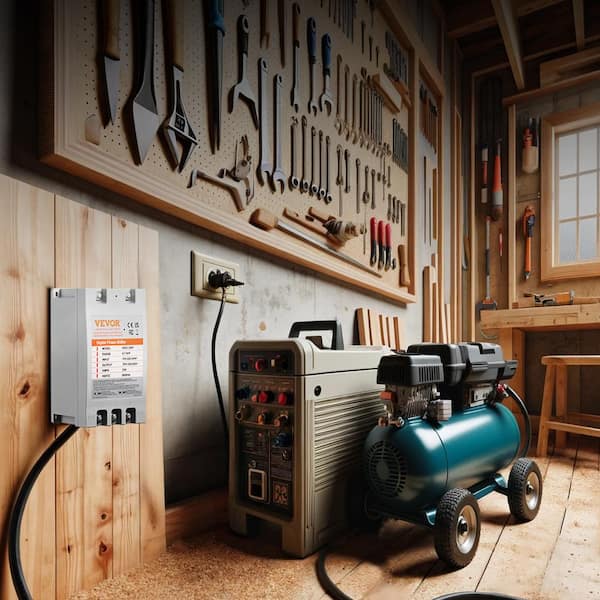 Phase Converter 7.5HP 23 Amp 220-Volt 1 Phase to 3 Phase Digital Phase Shifter for Residential Commercial Light Use
