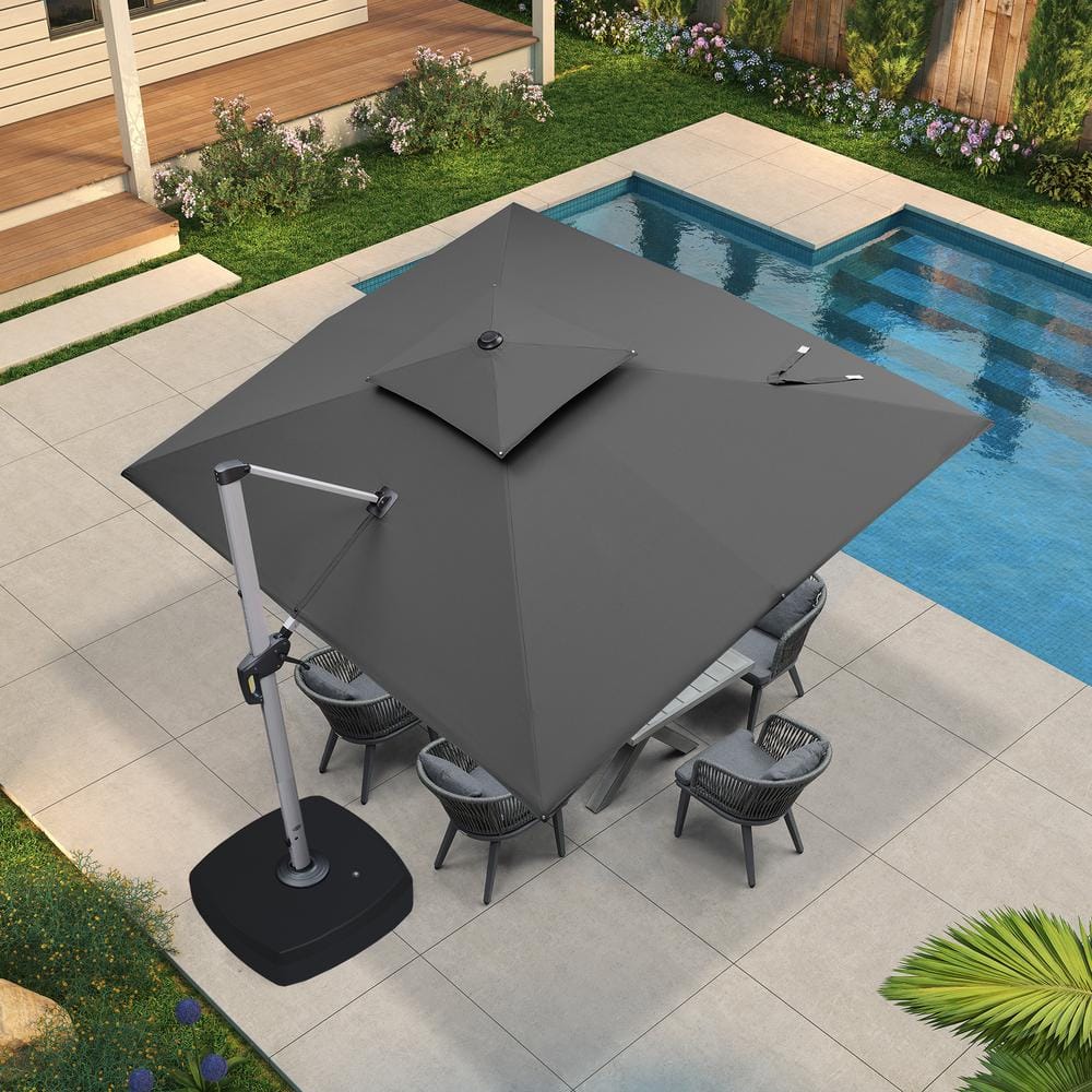 PURPLE LEAF 9 ft. x 11 ft. HighQuality Aluminum Cantilever Polyester