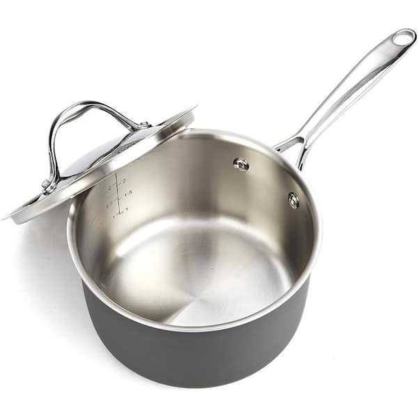Cooks Standard Multi-Ply Clad 10.5 Deep Saute Pan with Lid, Stainless Steel, 4 qt