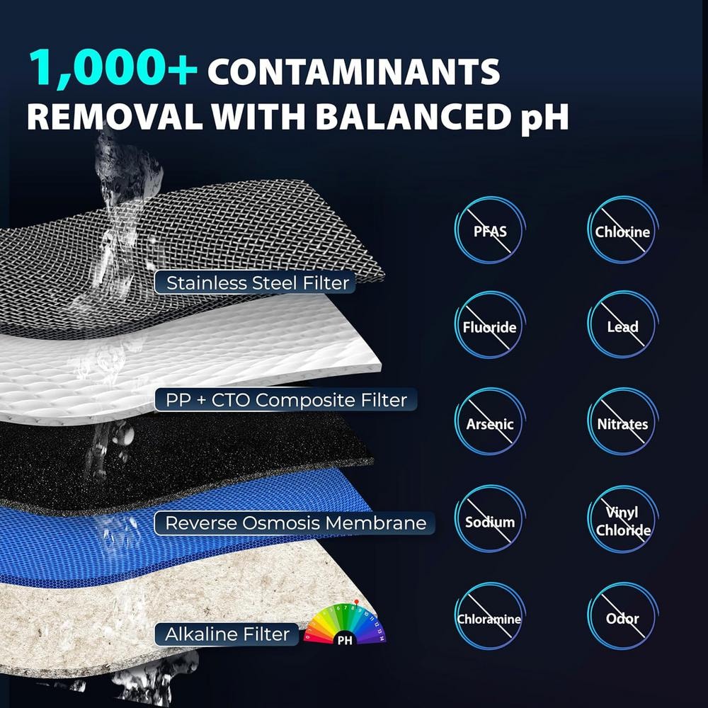 iSpring Black Hot and Cold Countertop Water Filtration System