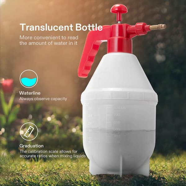 Misopily 0.8 L Lawn and Garden Pressure Water Spray Bottle