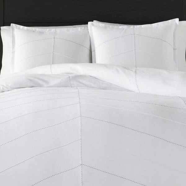 City Scene Courtney 3 Piece White Solid Plush Microfiber Full Queen Duvet Cover Set 221929 The Home Depot - Plush Duvet Cover White