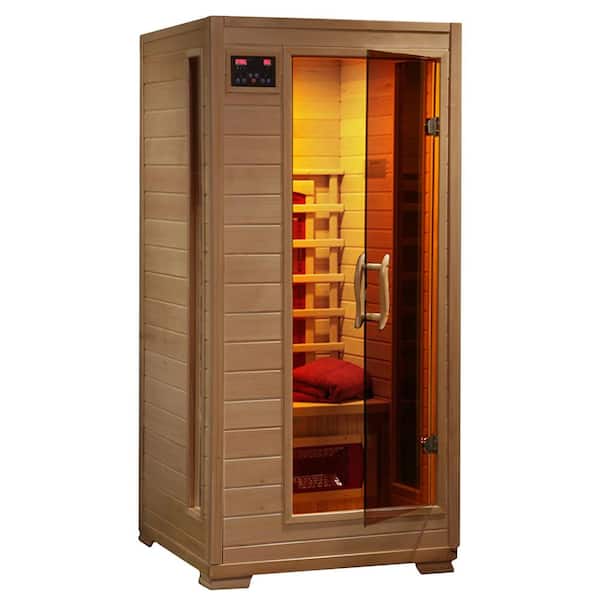 HeatWave 1-2 Person Hemlock Infrared Sauna with 3 Ceramic Heaters