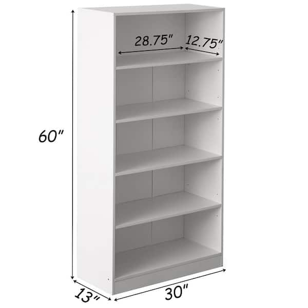 Tall Bookcase in White, 60