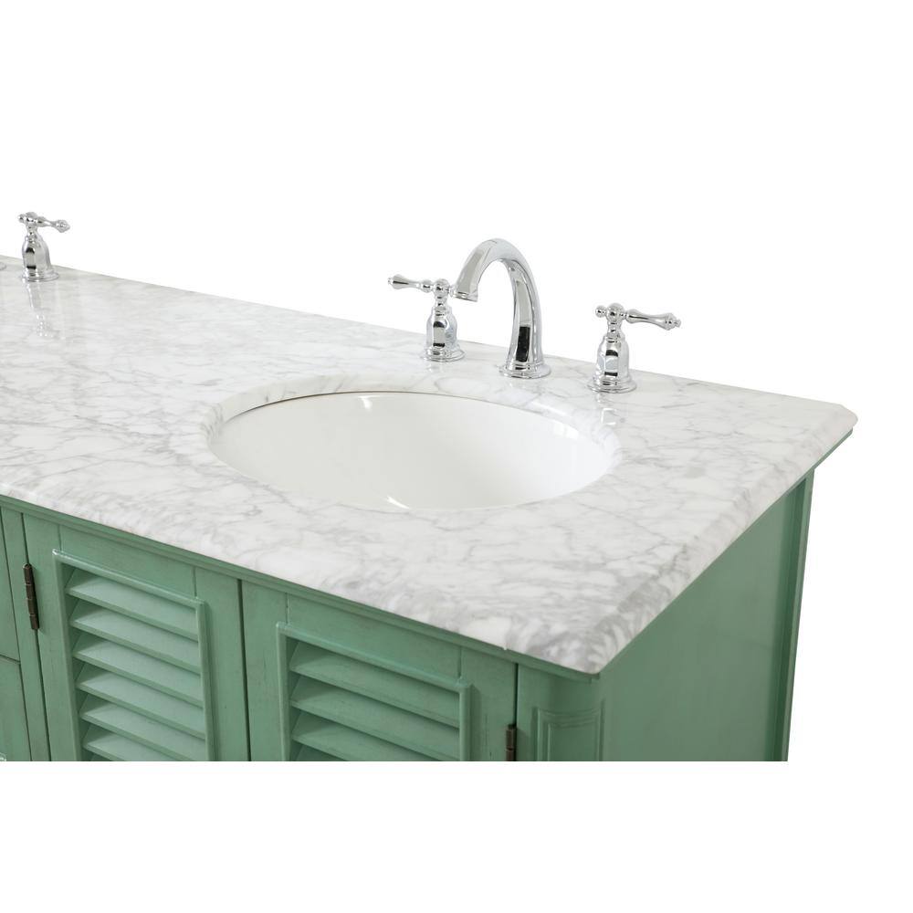 Coastal Charm 60" Gray Double Vanity with Marble Top and Ample Storage