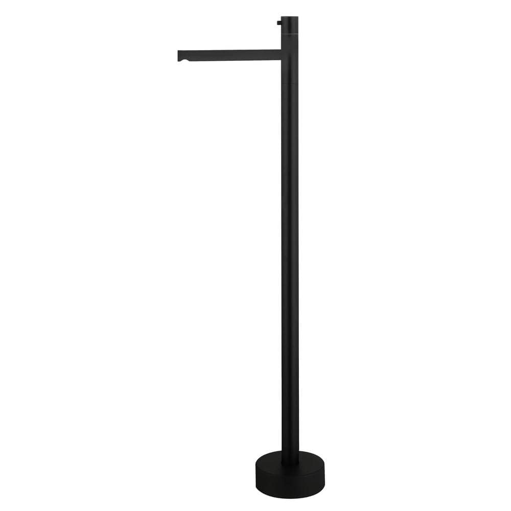 Single-Handle Freestanding Tub Faucet with Valve Single Hole Brass Floor Mount Bathtub Fillers in. Matte Black price history on PriceWatchPro