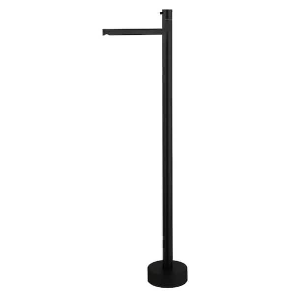 AIMADI Single-Handle Freestanding Tub Faucet with Valve Single Hole Brass Floor Mount Bathtub Fillers in. Matte Black