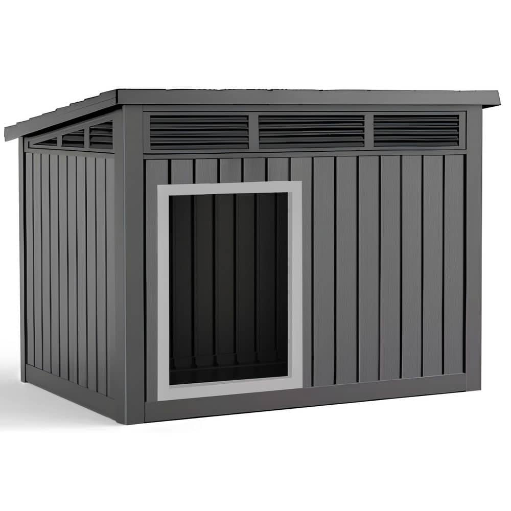WTVWTV 32 in. Lassic Outdoor Deluxe Large Dog House,Slanted and WTVWTV 32 in. Lassic Outdoor Deluxe Large Dog House,Slanted and