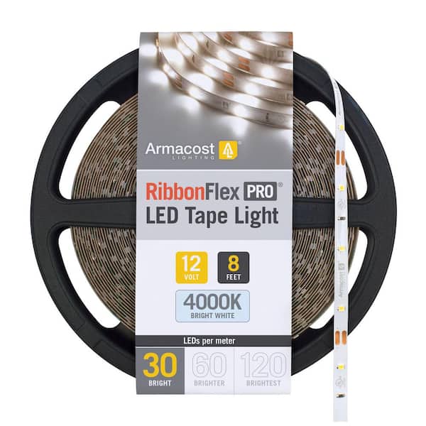 RibbonFlex Pro 8.2 ft. LED Tape Light 30 LEDs/m Bright White (4000K)