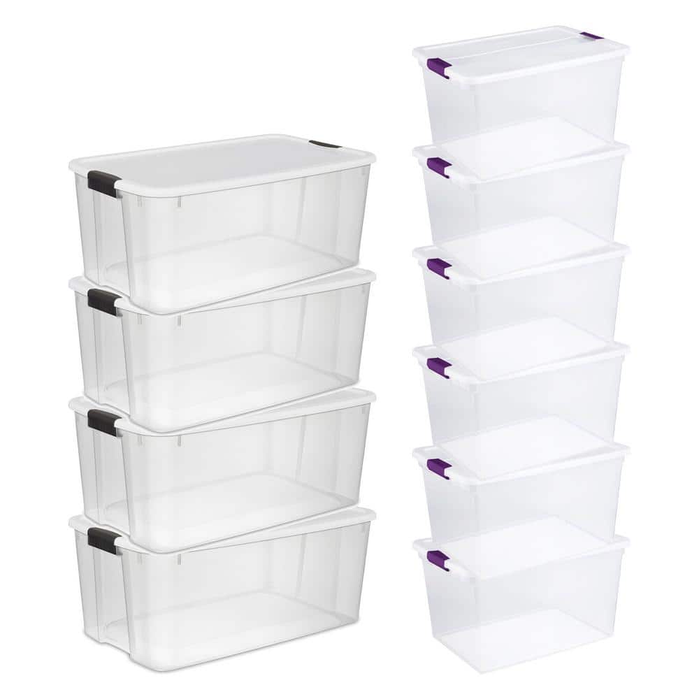 Sterilite 110 Qt Clear Storage Organization Box w/ Secure Latching Lid (16  Pack), 16pk - Kroger