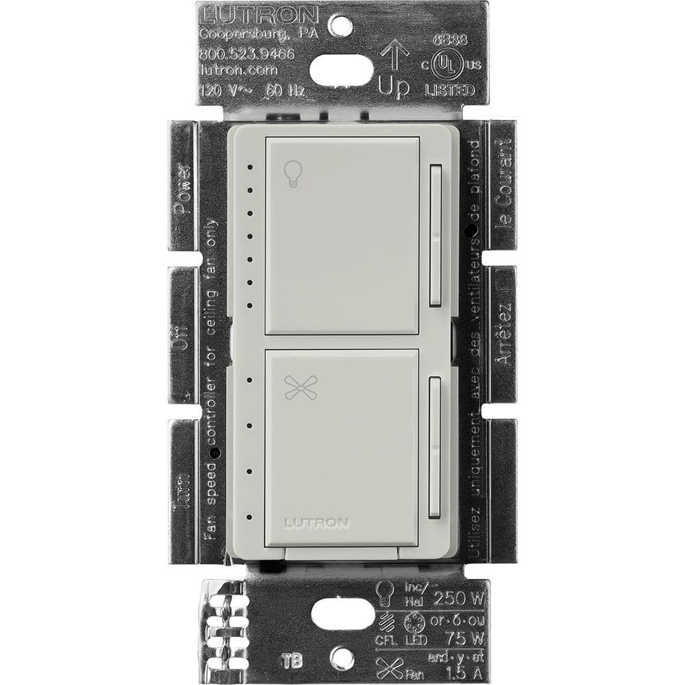 Maestro LED Plus Push Button Fan Control and Light Dimmer, 75-Watt LED/1.5A Fans, Single-Pole, Palladium (MACL-LFQ-PD) price history on PriceWatchPro