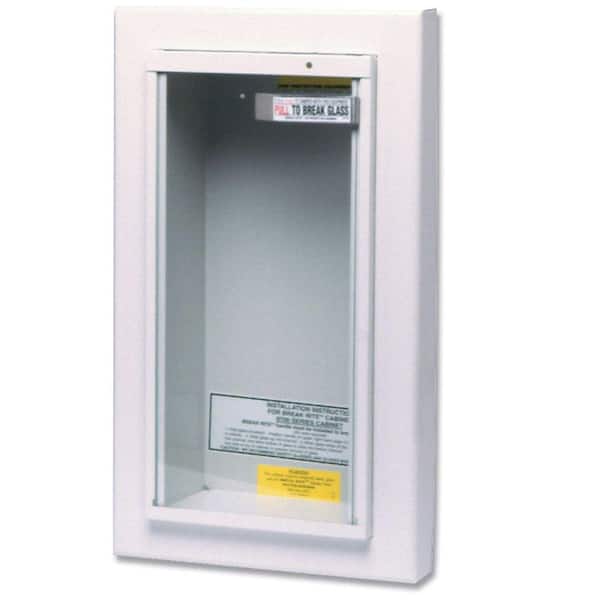 Kidde 24 in. H x 9 in. W x 6 in. D 10 lb. Heavy-Duty Steel Semi-Recessed Fire Extinguisher Cabinet in White