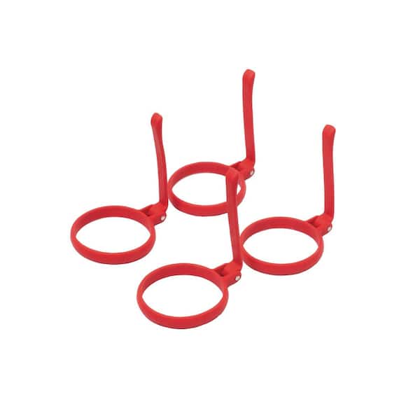 Egg Ring Set Red (Silicone) (4-Pack)