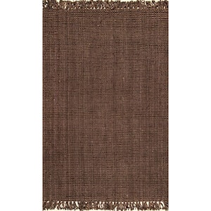 Natura Chunky Loop Jute Chocolate 4 ft. x 6 ft. Area Rug