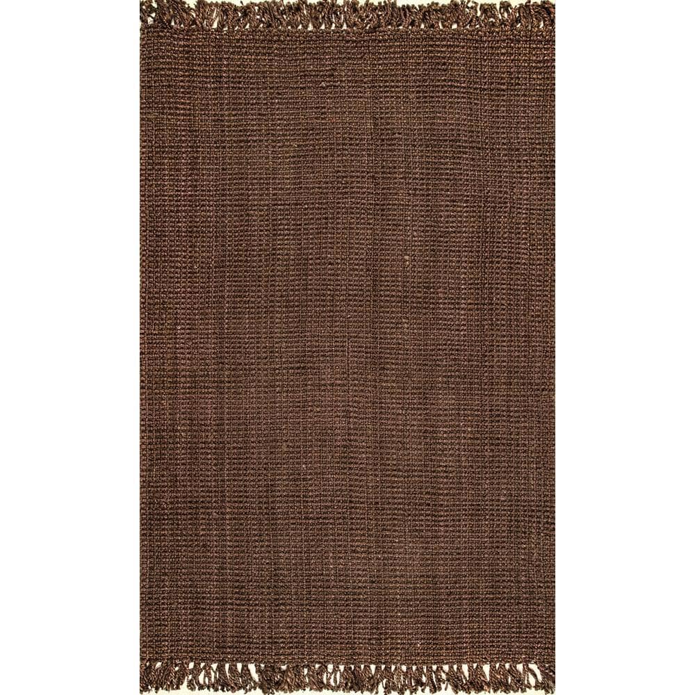 Schoko brauner Jute Teppich