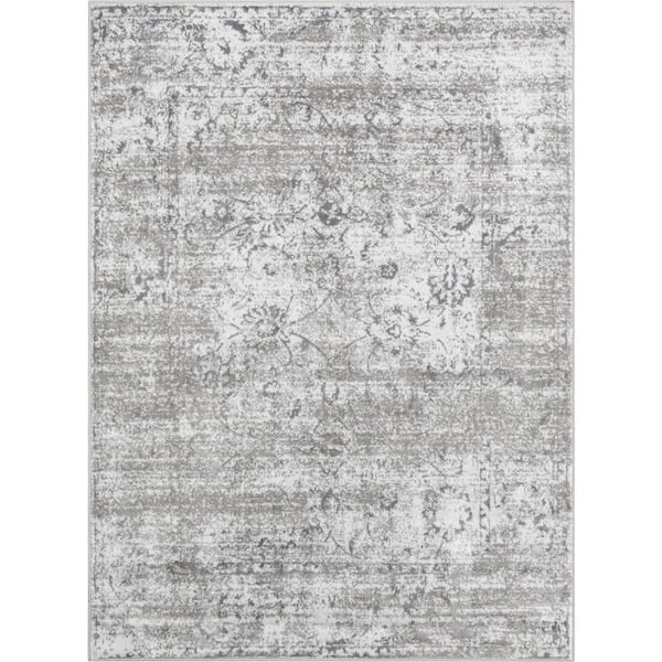 Zazzle Thiva Vintage Oriental Floral Pattern Ivory 3 ft. x 5 ft. Area Rug