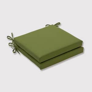 Solid 20 in. x 20 in. Outdoor Dining Chair Cushion in Green (Set of 2)