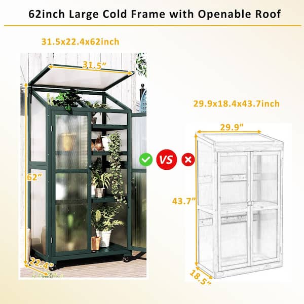 IALTRUISTIC 32 in. W x 23 in. D x 62 in. H Garden Wood Portable