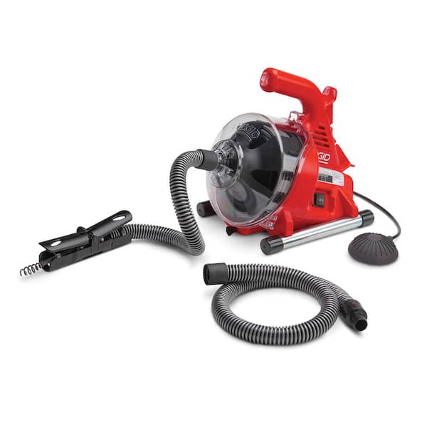 RIDGID 55808 PowerClear 120-Volt Drain Cleaning Snake Auger Machine for Heavy Duty Pipe Cleaning for Tubs, Showers, and Sinks - 1