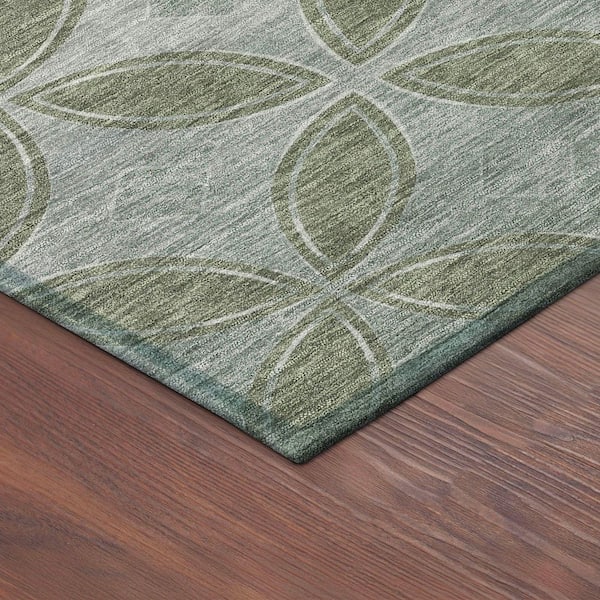 Chantille Machine Washable Indoor/Outdoor Abstract ACN2423 Basil 2 ft. x 3 ft. Accent Rug