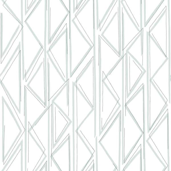 Magnolia Home by Joanna Gaines Blue Sideways Sketch Non Woven Preium Paper Peel and Stick Matte Wallpaper Approximately 34.2 sq. ft