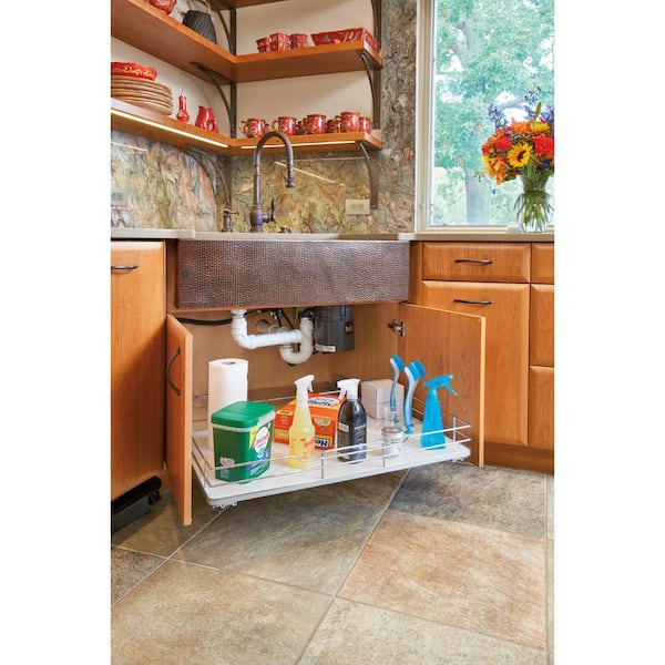 Sliding Pull-Out Shelf for Cabinets (Kitchen Replacement, Pantry Drawers,  Cutlery Storage, etc.) 3 1/2 Tall - 21 3/4 Deep - Includes 3/4 Slides 