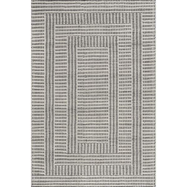 Devon Wool Blend Ivory 6 ft. x 9 ft. Indoor/Outdoor Patio Area Rug