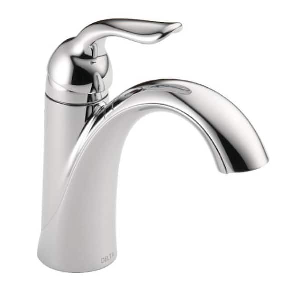 Delta Lahara Single Hole Single-Handle Bathroom Faucet with Metal Drain Assembly in Chrome