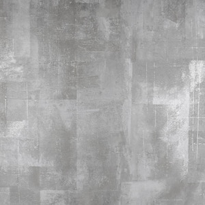 Distressed Textures Silver Paper Strippable Roll (Covers 57.8 sq. ft.)