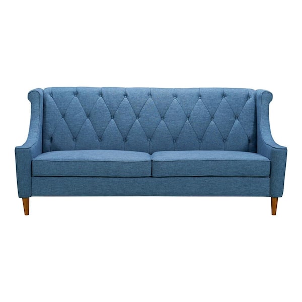 Armen Living Luxe Blue Sofa