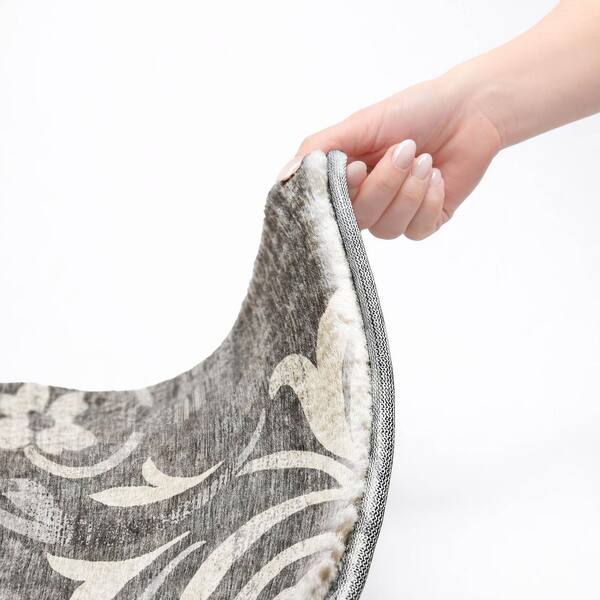 Dream Shag Premium Machine Washable Abstract ADS764 Charcoal 9 ft. x 12 ft. Area Rug