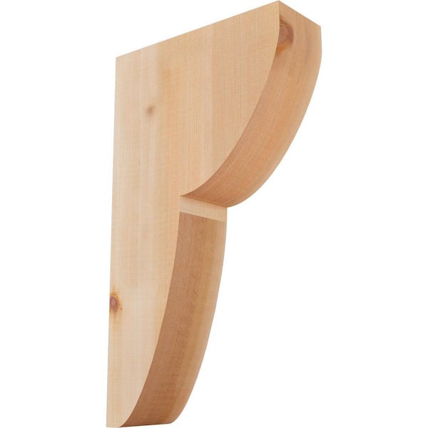 Ekena Millwork 3-1/2 in. x 10 in. x 18 in. Western Red Cedar Crestline Smooth Corbel