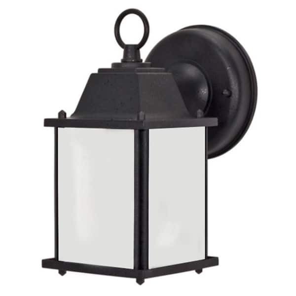 Unbranded Kian Black Dust to Dawn Outdoor Hardwired Coach Sconce