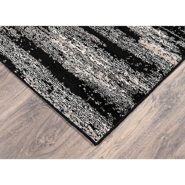 Jasper Black/Earth Tone 3 ft. x 5 ft. Abstract Area Rug