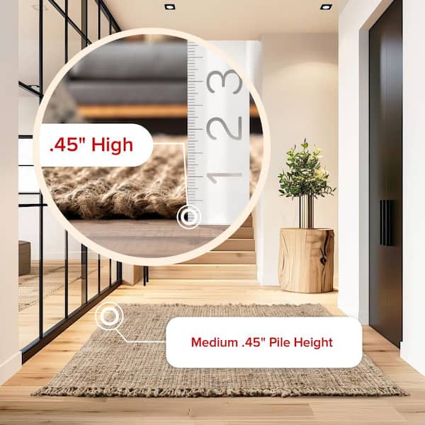 nuLOOM Natura Chunky Loop Jute Chocolate 4 ft. x 6 ft. Area Rug