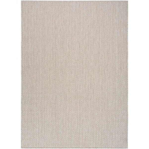 Nourison Horizon Grey 6 ft. x 9 ft. Indoor/Outdoor Geometric Contemporary Area Rug