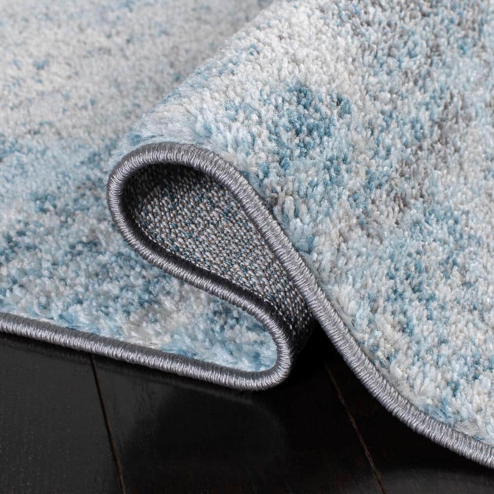 Tulum 8' x 10' Gray and Blue Reversible Area Rug