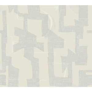 Beige and Grey Modern Tribal Textured Non-Pasted Paper Wallpaper