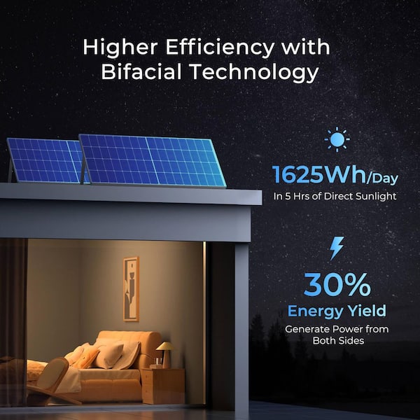 Renogy Bifacial 250-Watt 12 Volt Monocrystalline Solar Panel N