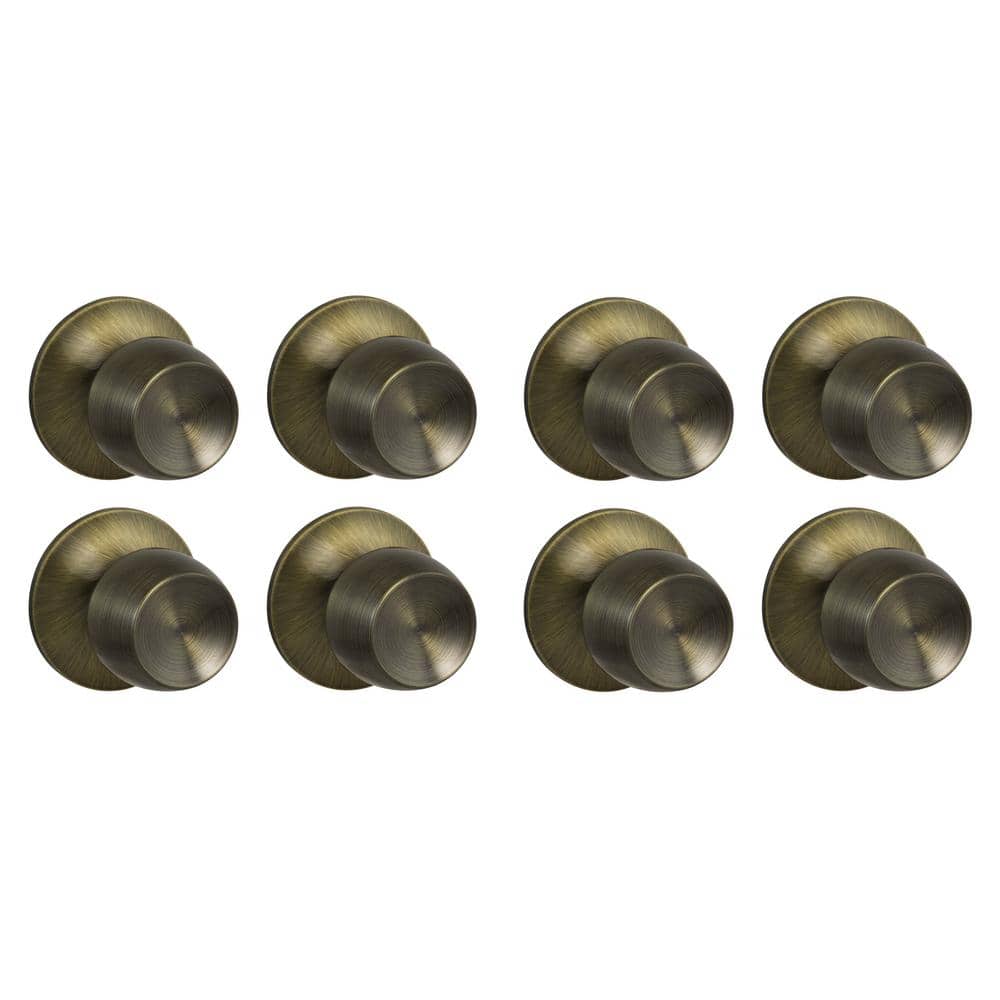 Brandywine Antique Brass Hall/Closet Door Knob (8-Pack)